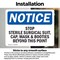Signmission Stop Sterile Surgical Suit Cap Mask &, 14 in W x Rectangle, Vinyl Decal OS-2PACK-NS-D-1014-L-18487 - alternate 6